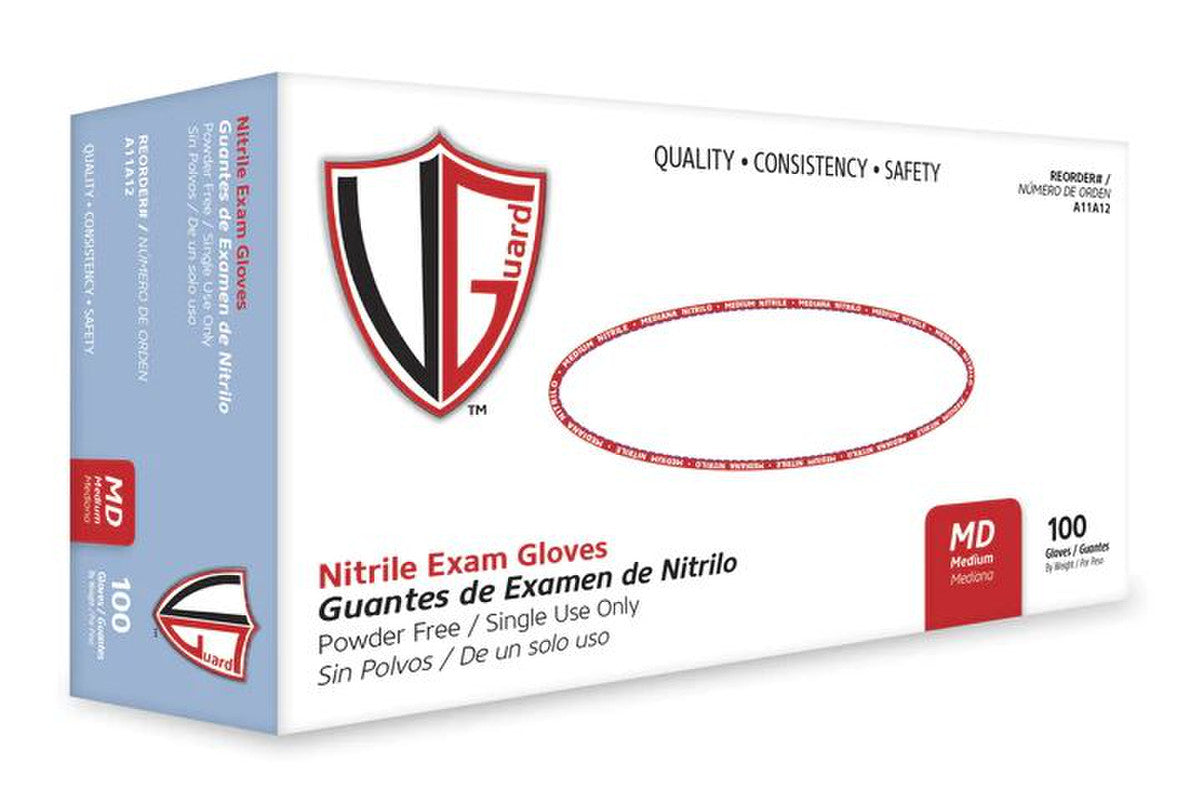 Nitrile Gloves, 3.5 Mil, Blue, Powder-Free, {Exam Approved} 100 / box, 10 boxes /case