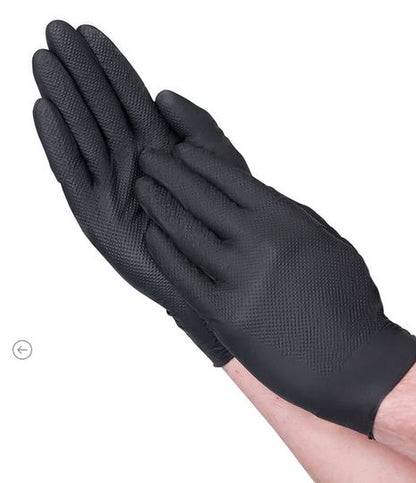 Nitrile Gloves, 6 Mil, Black, Fluid Grip, {Non-Medical}, 100 / box, 10 boxes /case