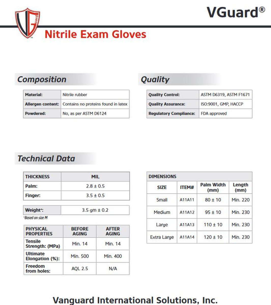 Nitrile Gloves, 3.5 Mil, Blue, Powder-Free, {Exam Approved} 100 / box, 10 boxes /case